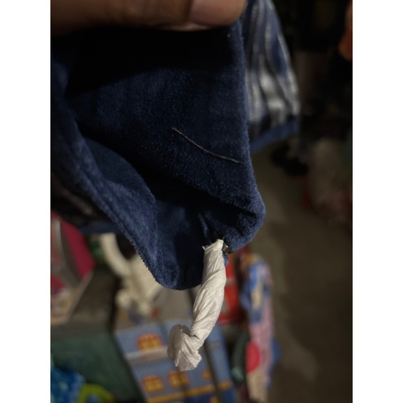 Dennis By Dennis Basso Leather Suede Zip Front Jacket Navy Blue Womens Size M - Picture 15 of 15